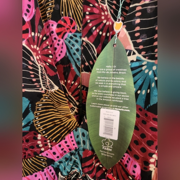 Farm Rio Shell Mix Midi Dress - Picture 7 of 8